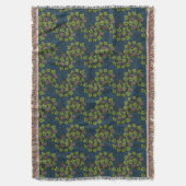 William Morris Naadloze Druiven Wingerd Zwarte Pat Deken (Voorkant Verticaal)