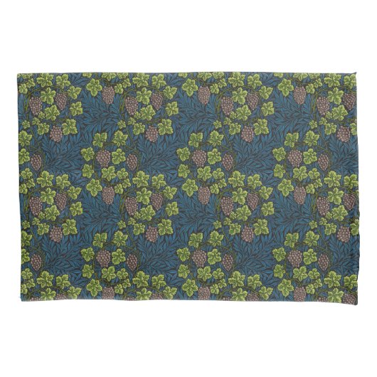 William Morris Naadloze Druiven Wingerd Zwarte Pat Kussensloop (Voorkant)