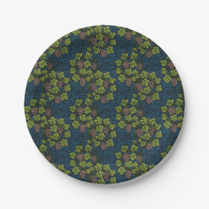 William Morris Naadloze Druiven Wingerd Zwarte Pat Papieren Bordje