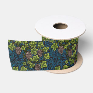 William Morris Naadloze Druiven Wingerd Zwarte Pat Satijnen Lint