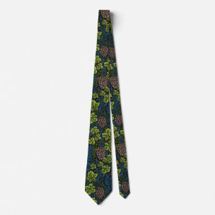 William Morris Naadloze Druiven Wingerd Zwarte Pat Stropdas