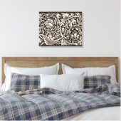 William Morris Narcis Bloemenbehang Canvas Afdruk (Insitu (Slaapkamer))