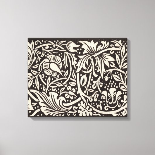 William Morris Narcis Bloemenbehang Canvas Afdruk (Voorkant)