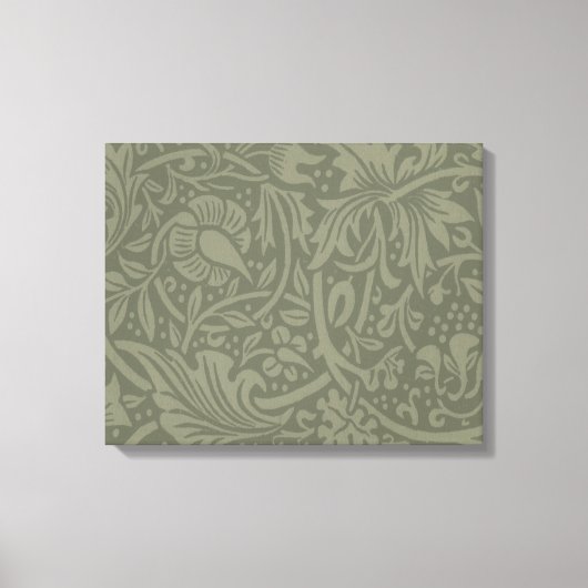 William Morris Narcis Bloemenbehang Canvas Afdruk (Voorkant)