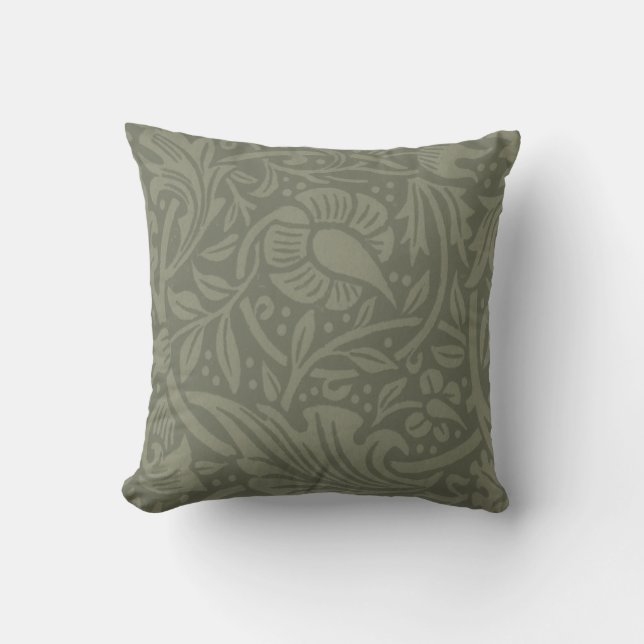 William Morris Narcis Bloemenbehang Kussen (Voorkant)