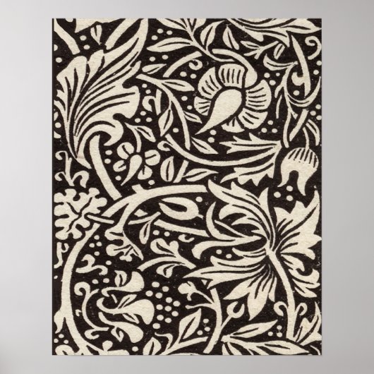 William Morris Narcis Bloemenbehang Poster (Voorkant)