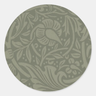 William Morris Narcis Bloemenbehang Ronde Sticker