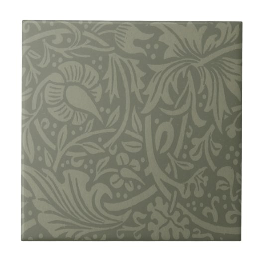 William Morris Narcis Bloemenbehang Tegeltje (Voorkant)