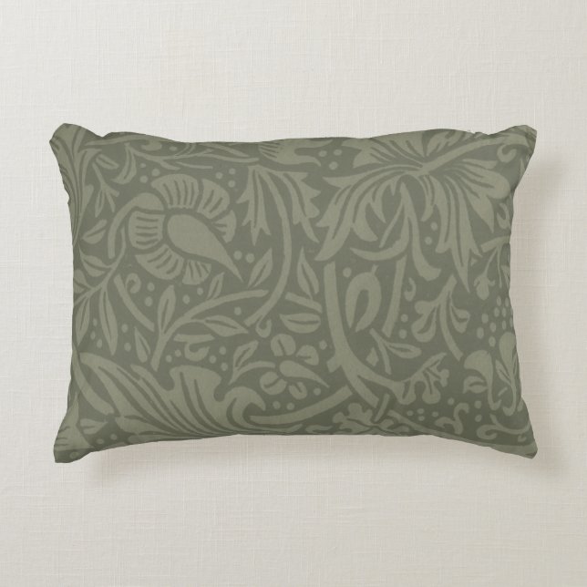 William Morris Narcis Bloemig Behang Accent Kussen (Voorkant)