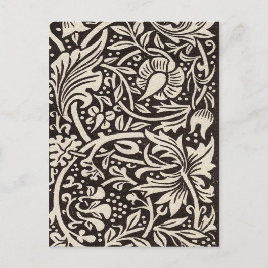 William Morris Narcis Bloemig Behang Briefkaart (Voorkant)
