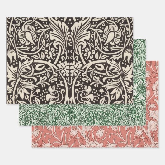William Morris Narcis Bloemig Behang Inpakpapier Vel (Set)