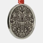 William Morris Narcis Bloemig Behang Metalen Ornament (Rechts)