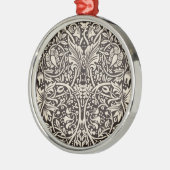 William Morris Narcis Bloemig Behang Metalen Ornament (Links)