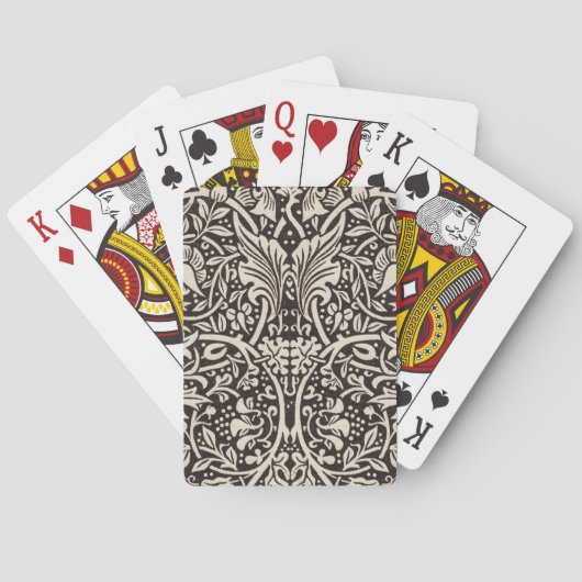 William Morris Narcis Bloemig Behang Pokerkaarten (Achterkant)