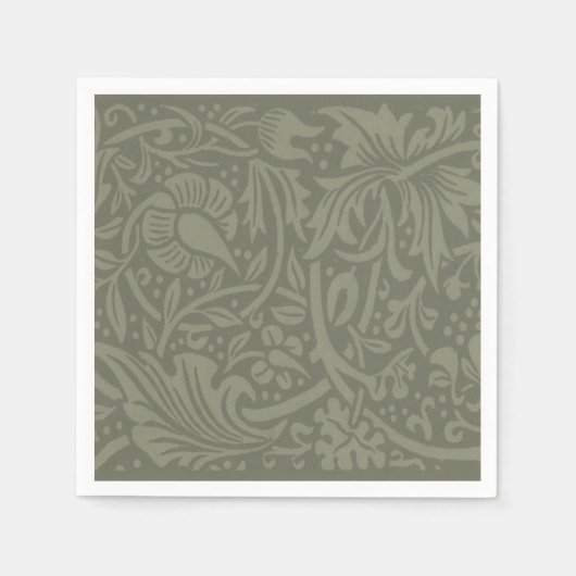 William Morris Narcis Bloemig Behang Servet (Voorkant)