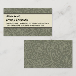 William Morris Narcis Bloemig Behang Visitekaartje