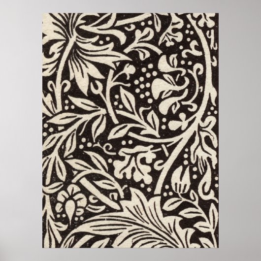 William Morris Narcis Bloemig Behangpatroon Poster (Voorkant)