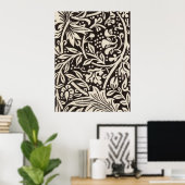 William Morris Narcis Bloemig Behangpatroon Poster (Thuiskantoor)