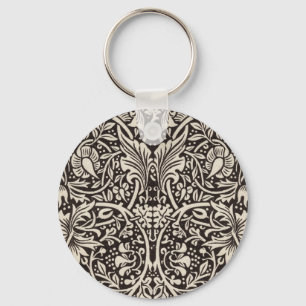William Morris Narcis Bloemig Behangpatroon Sleutelhanger