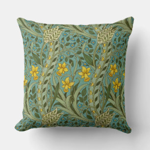 William Morris Narcis Bloempatroon Klassiek Kussen