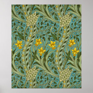 William Morris Narcis Bloempatroon Klassiek Poster