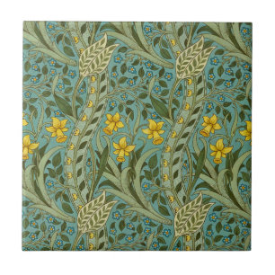 William Morris Narcis Bloempatroon Klassiek Tegeltje