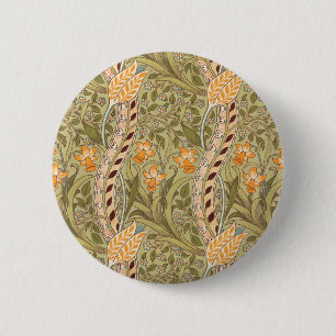 William Morris Narcissen Tuin Bloem Klassieke Bota Ronde Button 5,7 Cm