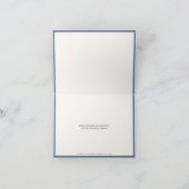  William Morris Navy Blauw Rood Chrysanthemum Bedankkaart (Binnen)