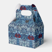 William Morris Navy Blauwe Tulp Roos Behang Bedankdoosjes (Achterkant)