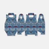 William Morris Navy Blauwe Tulp Roos Behang Bedankdoosjes (Uitgevouwen)