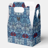 William Morris Navy Blauwe Tulp Roos Behang Bedankdoosjes (Geopend)