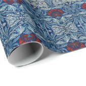 William Morris Navy Blauwe Tulp Roos Behang Cadeaupapier (Rol Hoek)