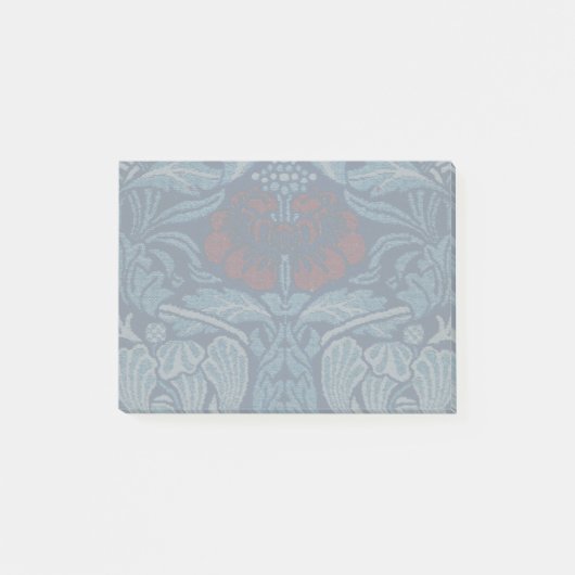William Morris Navy Blauwe Tulp Roos Behang Post-it® Notes (Voorkant)