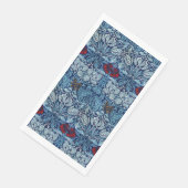 William Morris Navy Blauwe Tulp Roos Behang Servet (Hoek)