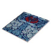 William Morris Navy Blauwe Tulp Roos Behang Tegeltje (Zijkant)