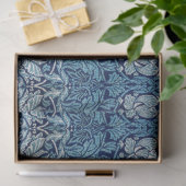 William Morris Navy Blauwe Tulp Roos Behang Tissuepapier (Geschenk)