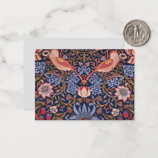 William Morris Notitiekaartje (Voorkant / Achterkant in situ)