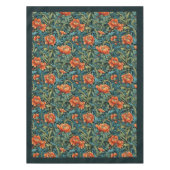 William Morris Nouveau terracotta pastel blauw sal Tafelkleed (Voorkant)