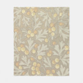 William Morris Oak en Acorn Fleece Blank Deken (Voorkant)