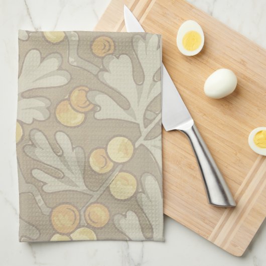 William Morris Oak en Acorn Kitchen Towel Theedoek (Quarter Fold)