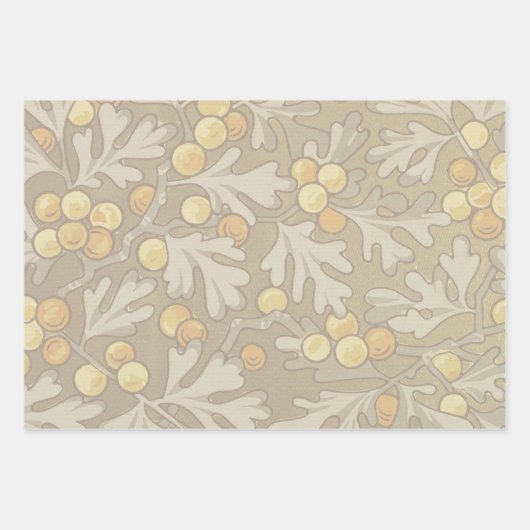 William Morris Oak en Acorn Wrapping Paper (Voorkant)