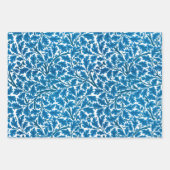 William Morris Oak Leaves, Blue, Turquoise & Grey Inpakpapier Vel (Voorkant)
