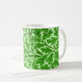 William Morris Oak Leaves, Emerald Green Koffiemok (Voorkant rechts)