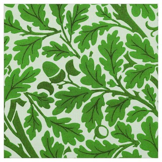 William Morris Oak Leaves, Emerald Green Stof (Swatch)