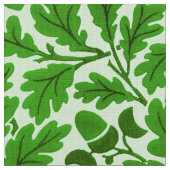 William Morris Oak Leaves, Emerald Green Stof (Close Up)