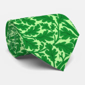 William Morris Oak Leaves, Emerald Green Stropdas (Opgerold)