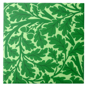 William Morris Oak Leaves, Emerald Green Tegeltje