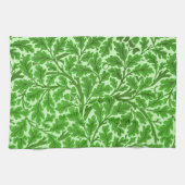 William Morris Oak Leaves, Emerald Green Theedoek (Horizontaal)