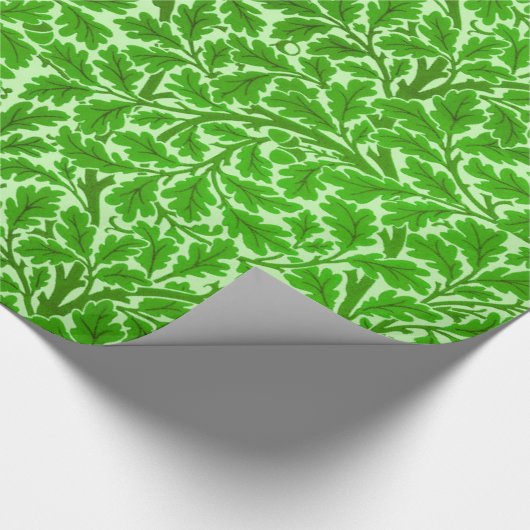 William Morris Oak Leaves, Emerald Green Wrapping Cadeaupapier (Hoek)