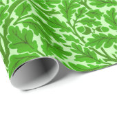 William Morris Oak Leaves, Emerald Green Wrapping Cadeaupapier (Rol Hoek)